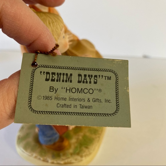 VTG 1985 Homco Home Interiors Denim Days Danny's Mom Bisque Figurine w/Tag 1511 - Picture 2 of 10